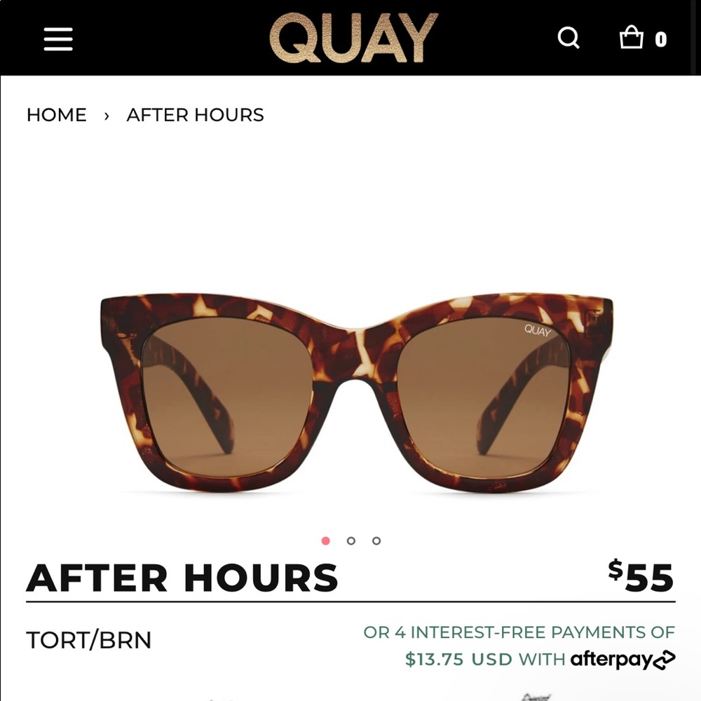 NWOT Quay After Hours Sunglasses